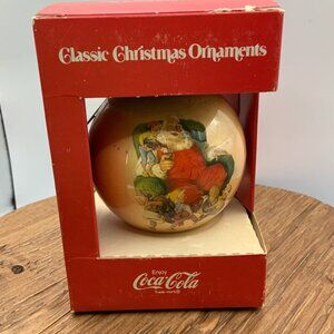 Coca Cola Vintage Classic Corning Glass Works Christmas Ornament